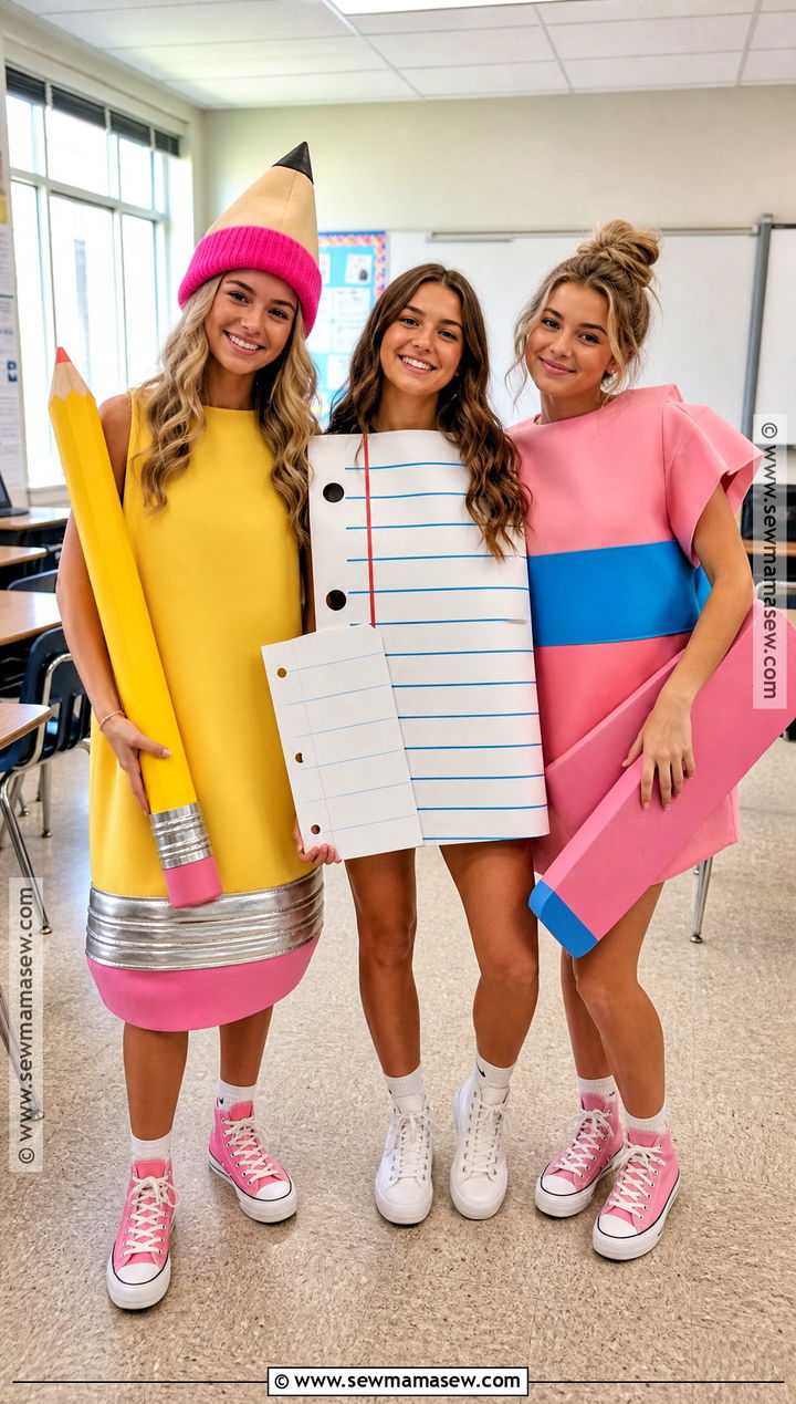 Pencil Paper And Eraser Trio Costume - 35 trio costume ideas for teens