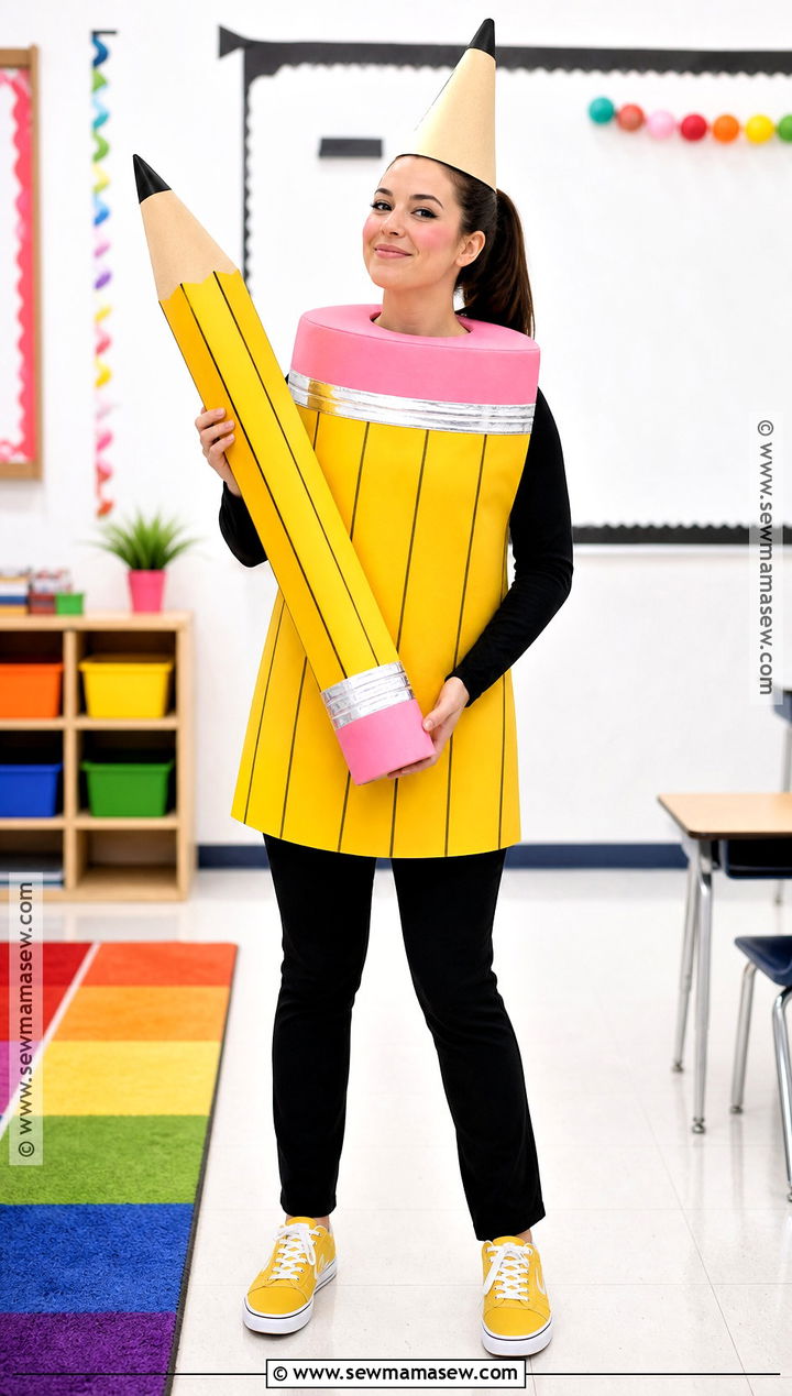 Pencil Teacher Costume - 30 teacher costumes for halloween