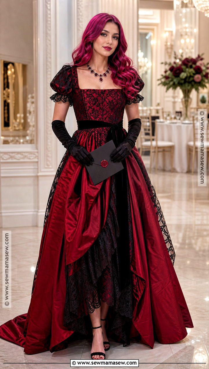 Penelope Cosplay With Black And Red Banquet Dress - 30 Penelope Cosplay Ideas