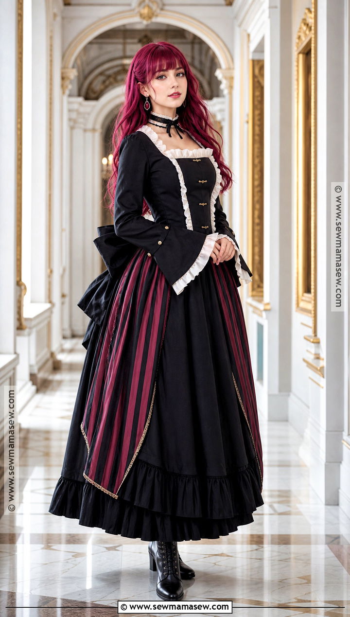Penelope Cosplay With Black Striped Dress - 30 Penelope Cosplay Ideas