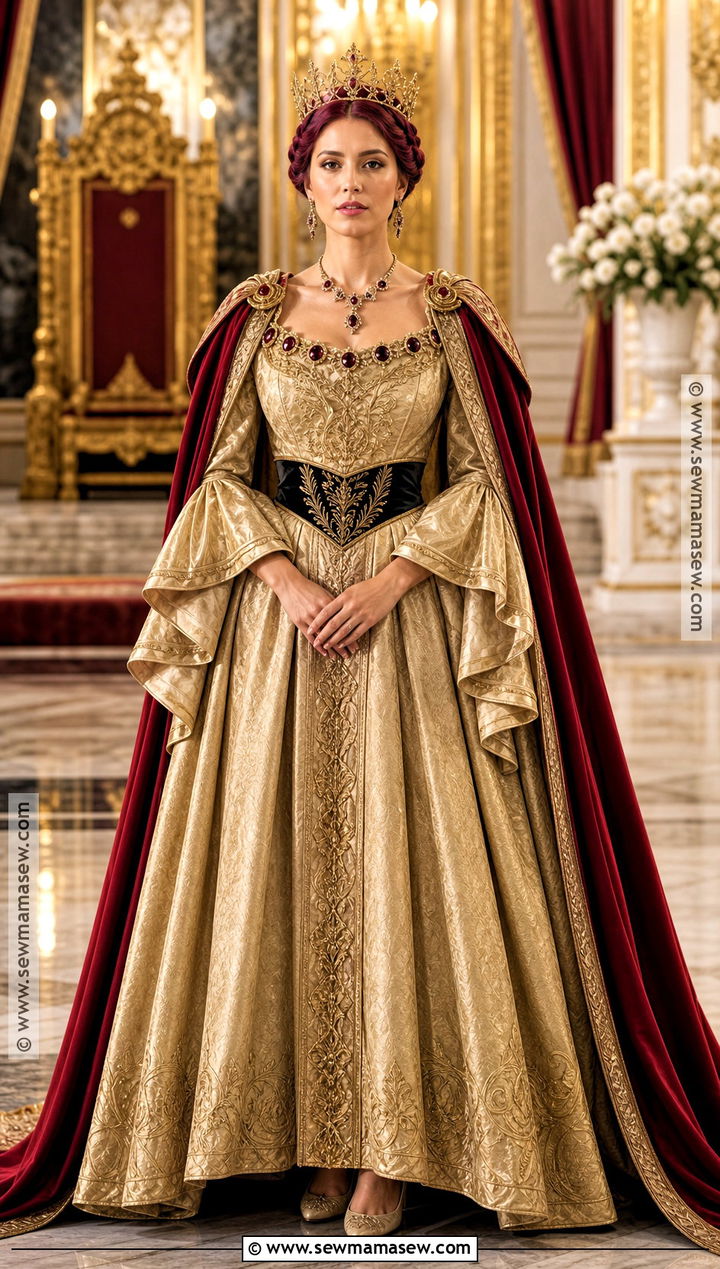 Penelope Cosplay With Gold Coronation Gown - 30 Penelope Cosplay Ideas