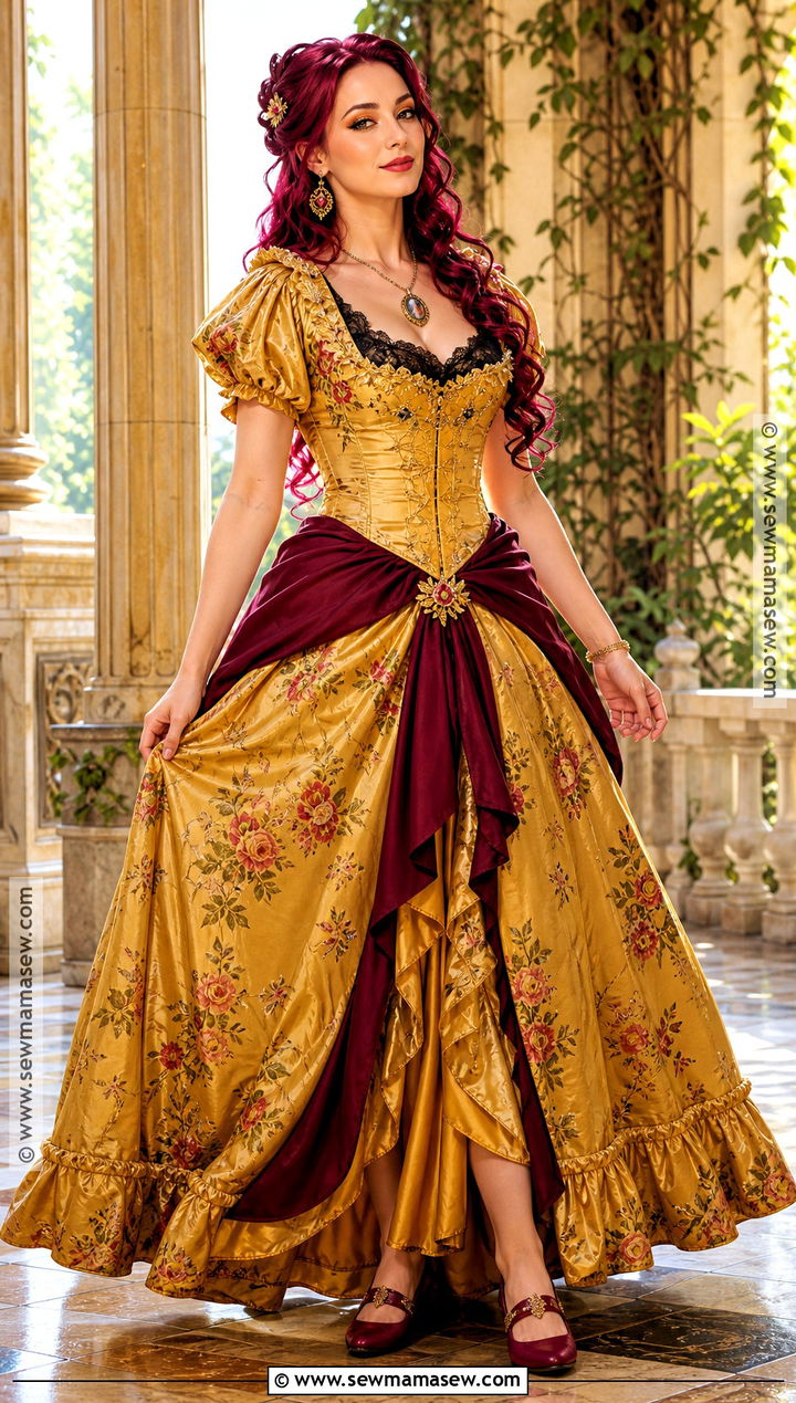 Penelope Cosplay With Yellow Floral Gown - 30 Penelope Cosplay Ideas