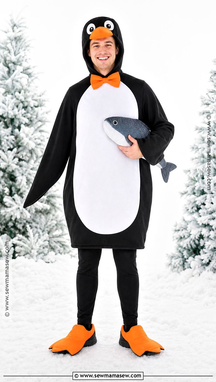 Penguin Costume With White Belly - 35 animal costume ideas
