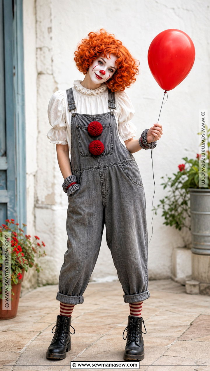 Pennywise Costume With Overalls - 30 pennywise costume ideas for women