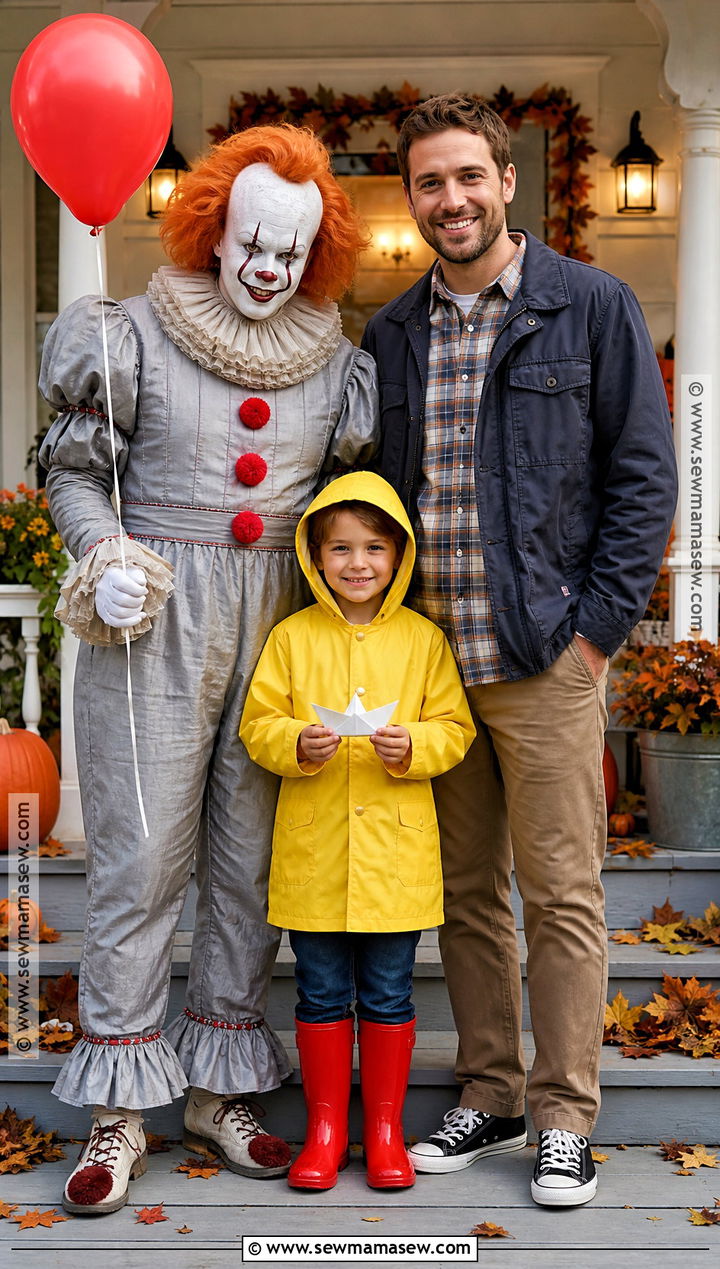 Pennywise Georgie And Bill Family Halloween Costume - 35 it halloween costumes