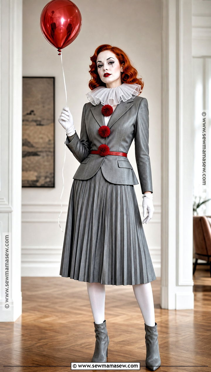 Pennywise Skirt And Blazer Costume - 30 pennywise costume ideas for women
