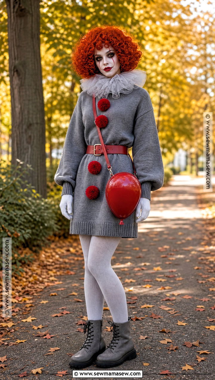 Pennywise Sweater Dress Costume - 30 pennywise costume ideas for women