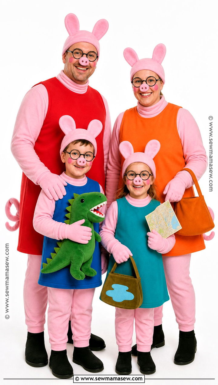 Peppa Pig Family Costume For Four - 30 peppa pig costume ideas