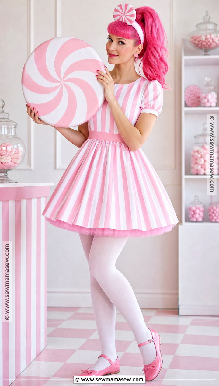 Peppermint Fizz Costume With Pink Stripes - 35 strawberry shortcake characters costumes