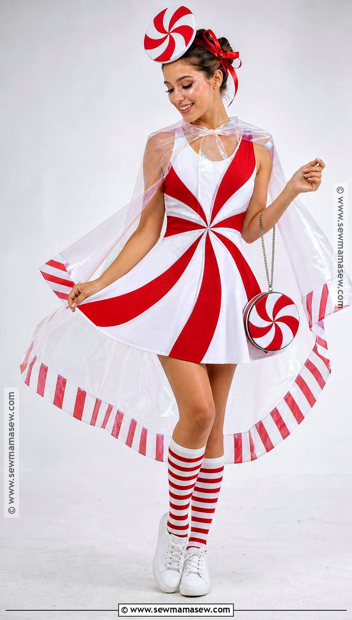 Peppermint Swirl Costume - 35 candy costume ideas