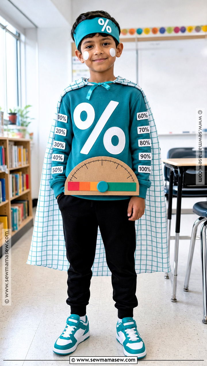 Percentage Maths Day Costume - 30 maths day costumes for kids