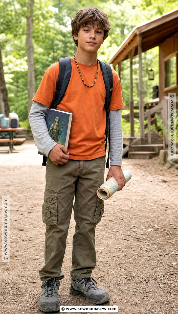 Percy Jackson Costume With Orange Shirt - 30 boys book character costumes