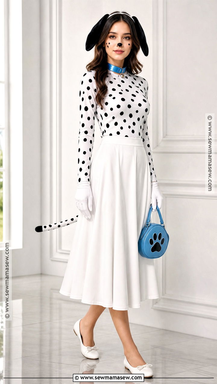 Perdita Inspired Dalmatian Costume - 30 dalmatian halloween costume ideas
