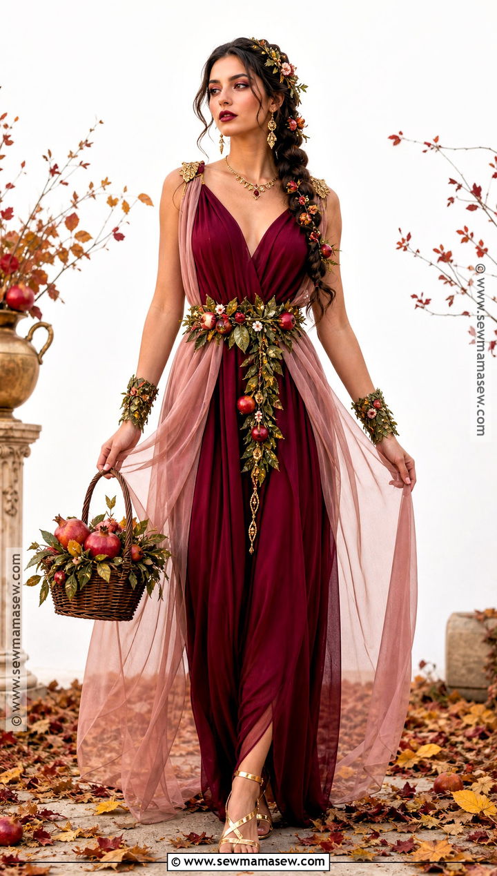 Persephone Pomegranate Costume - 50 greek goddess costume ideas