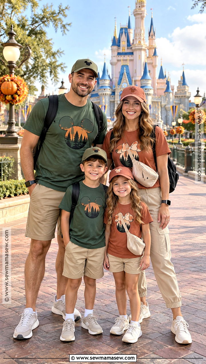 Personalized Disney Family Trip Shirt And Khaki Shorts Outfit - 15 disney october family shirts