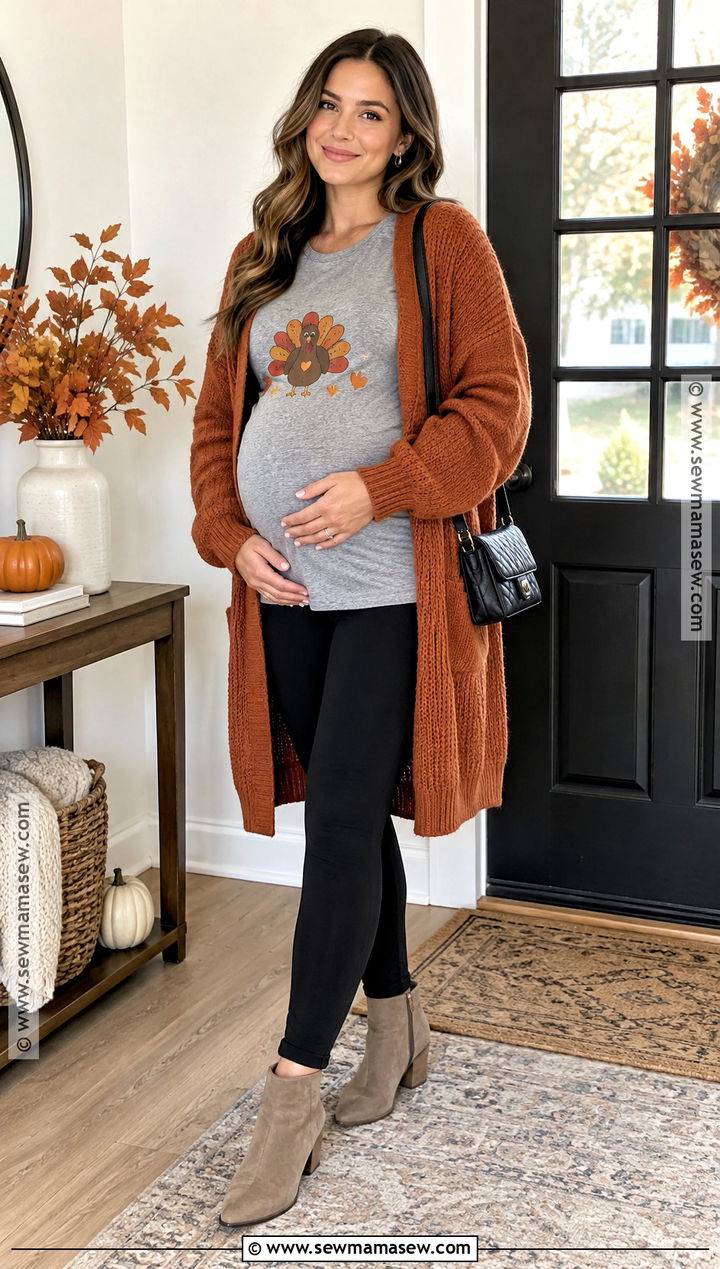 Personalized Due Date Thanksgiving Shirt - 15 pregnancy thanksgiving shirts
