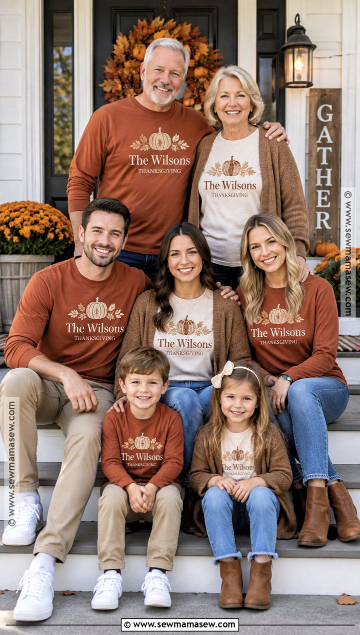 Personalized Family Name Thanksgiving Shirt Outfit - 20 Thanksgiving Shirts for Family