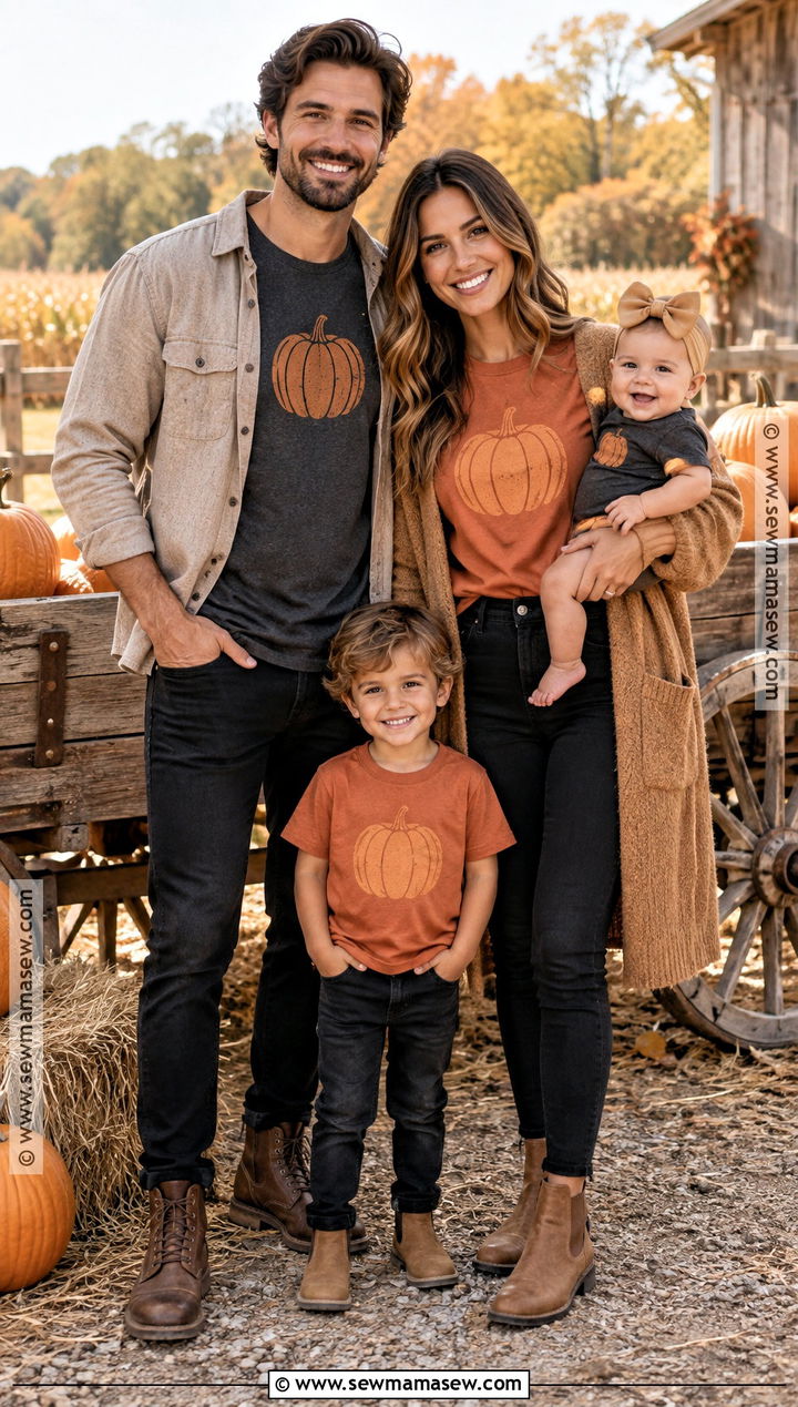 Personalized Family Pumpkin Patch Shirts With Black Jeans - 15 pumpkin patch shirts for family