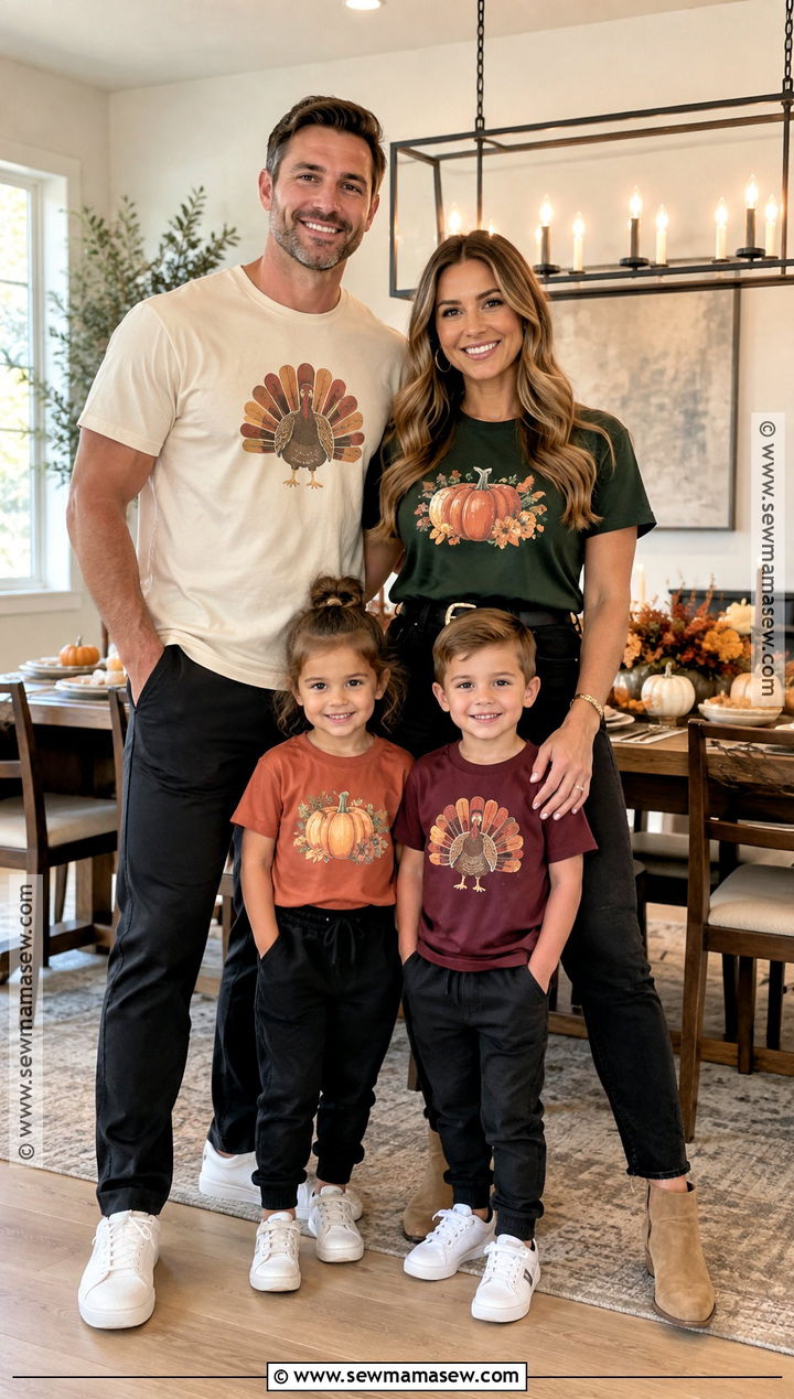 Personalized Thanksgiving Family T Shirts With Black Pants - 15 thanksgiving family tshirts ideas