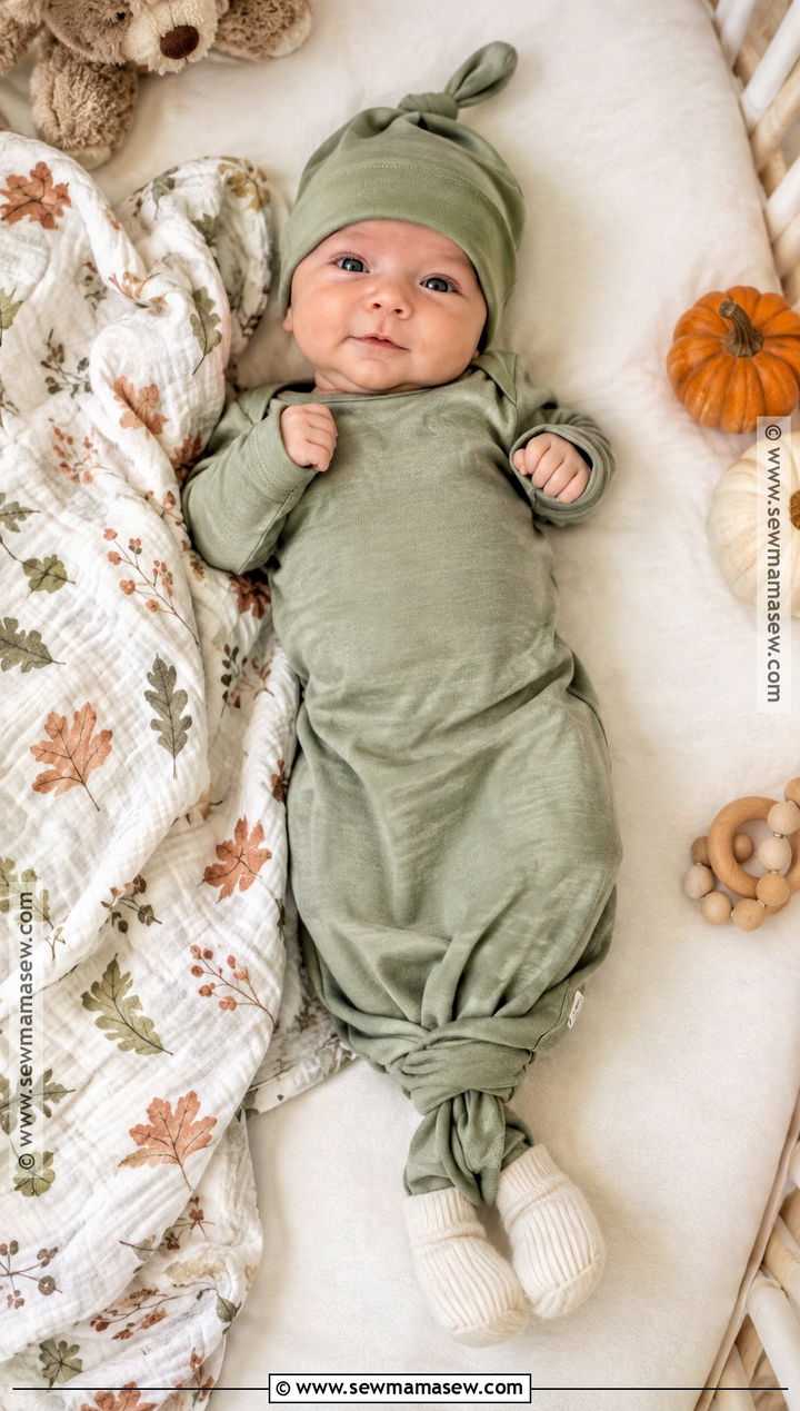 Personalized Thanksgiving Gown And Cap - 15 newborn first thanksgiving outfit ideas