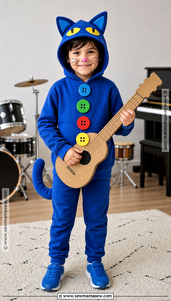 Pete The Cat Costume With Blue Clothes - 30 easy book character costumes for kids