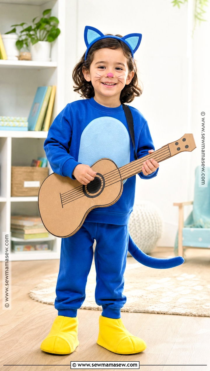 Pete The Cat Costume With Blue Clothes - 30 book character dress up day ideas