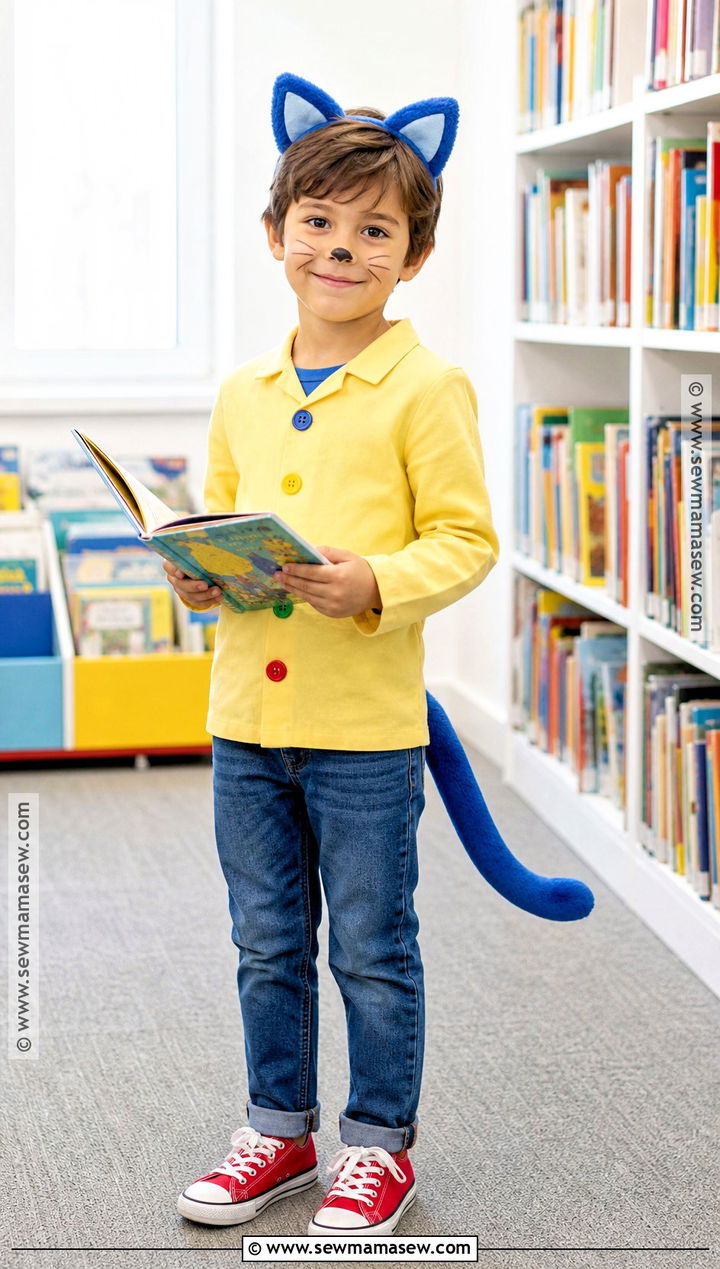 Pete The Cat Costume With Yellow Shirt - 35 school costume ideas