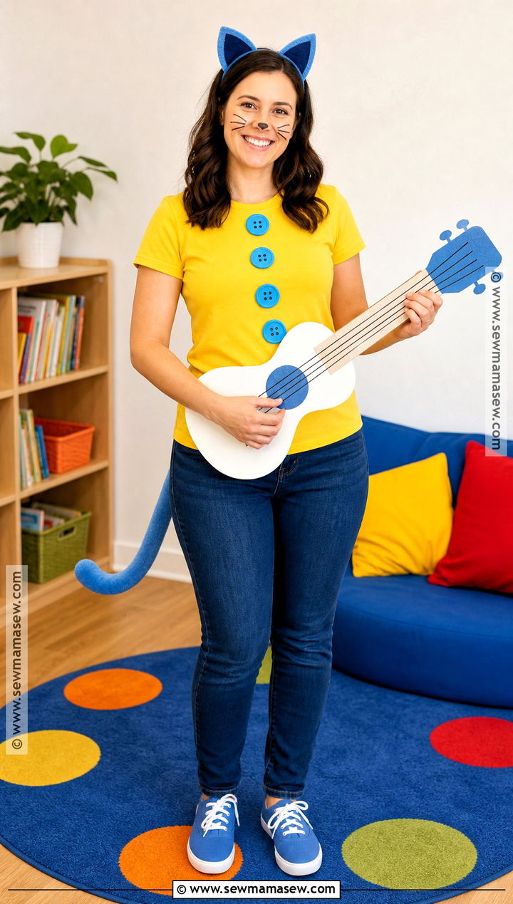Pete The Cat Costume With Yellow Shirt - 30 preschool teacher halloween costumes
