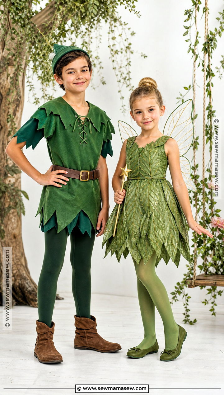 Peter Pan And Tinker Bell Costume - 35 boy and girl halloween costumes