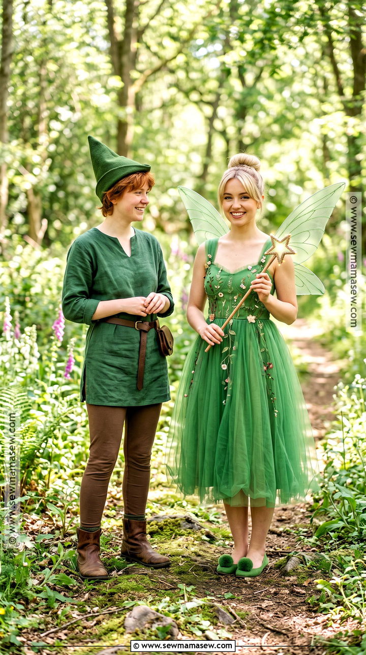 Peter Pan And Tinker Bell Costume - 35 iconic duo halloween costumes