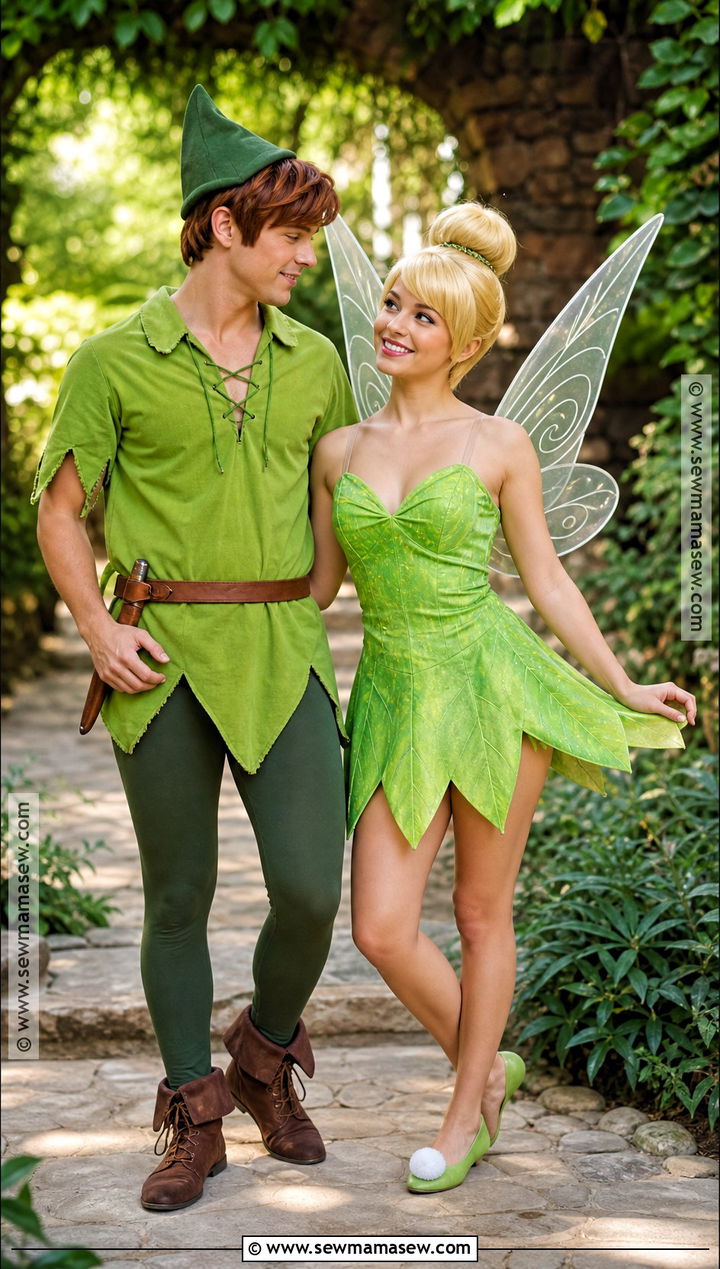 Peter Pan And Tinker Bell Couple Costume - 45 halloween costumes for couples