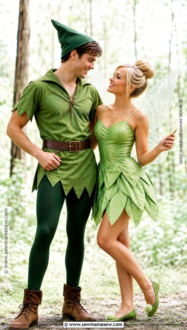 Peter Pan And Tinker Bell Couple Costume - 50 couples costume ideas