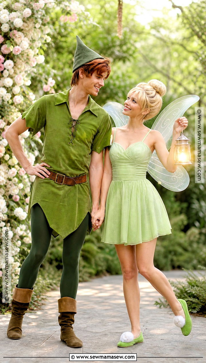 Peter Pan And Tinker Bell Couple Costume - 35 costume couple ideas