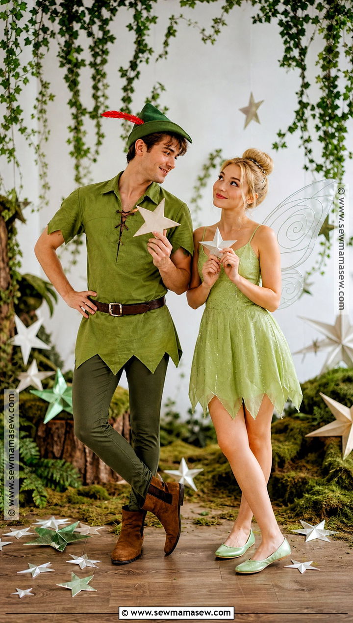Peter Pan And Tinker Bell Duo Costume - 50 halloween costumes duo