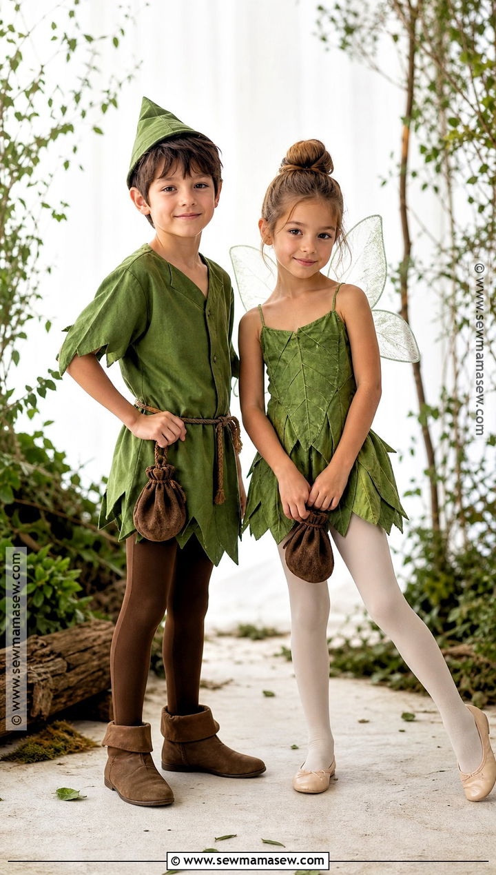Peter Pan And Tinker Bell Sibling Costume - 30 sibling halloween costumes boy and for girls