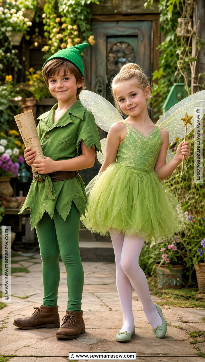Peter Pan And Tinker Bell Sibling Costume - 35 sibling costume ideas