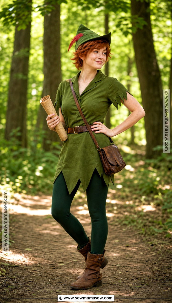 Peter Pan Costume With Green Tunic - 30 Disney Characters Dress Up Ideas