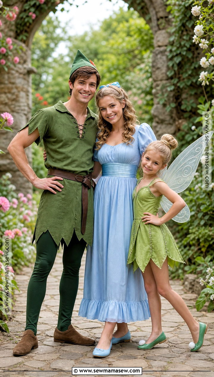 Peter Pan Family Costume - 35 halloween family costumes for 3