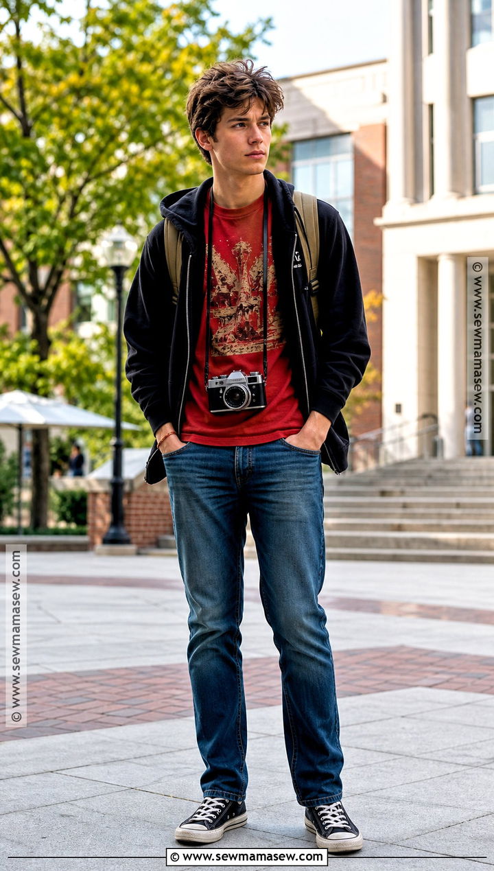 Peter Parker Cosplay With Camera And Hoodie - 35 simple cosplay ideas