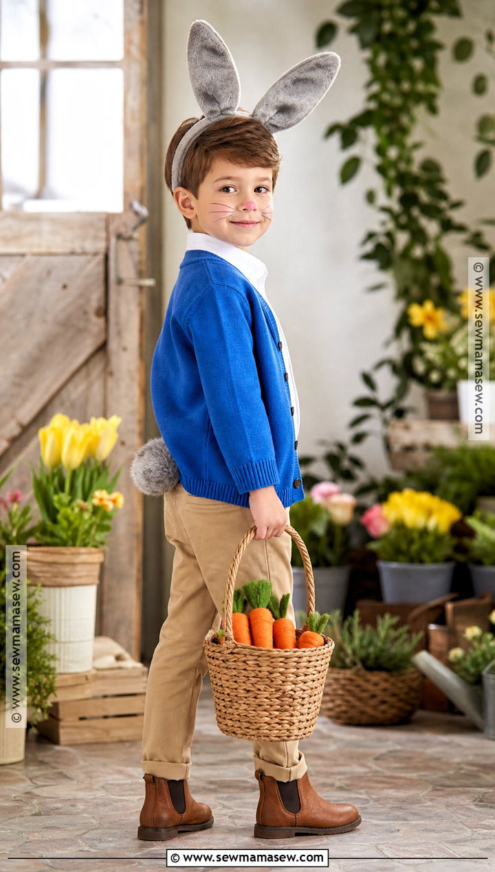Peter Rabbit Costume With Blue Jacket - 30 boys book character costumes