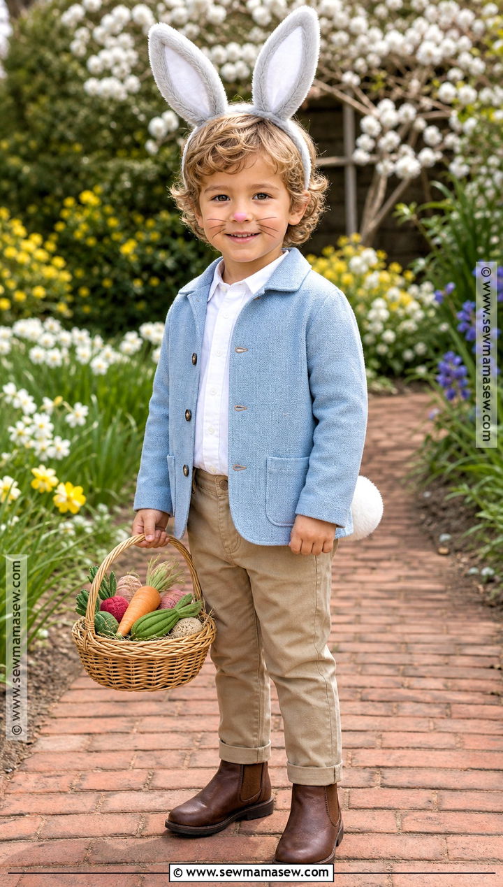 Peter Rabbit Costume With Blue Jacket - 35 book character dress up ideas