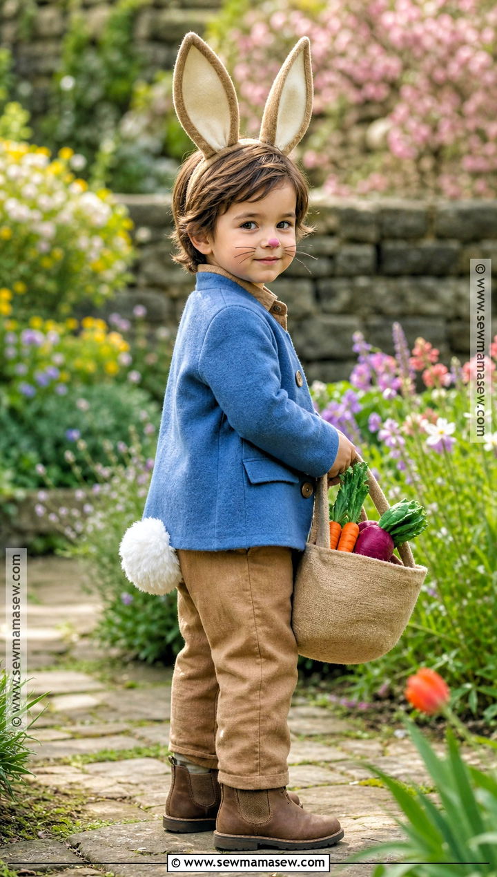 Peter Rabbit Costume With Blue Jacket - 40 book character costumes for kids