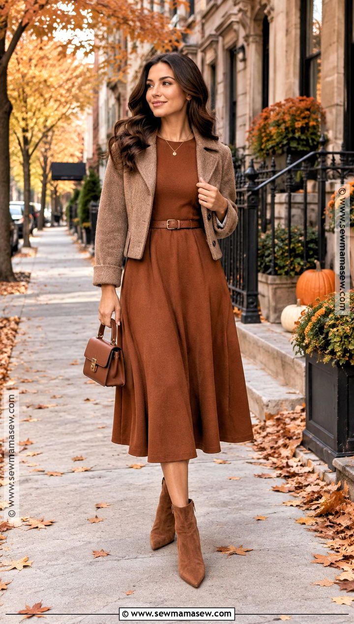 Petite Belted Midi Thanksgiving Dress - 20 thanksgiving dresses for women