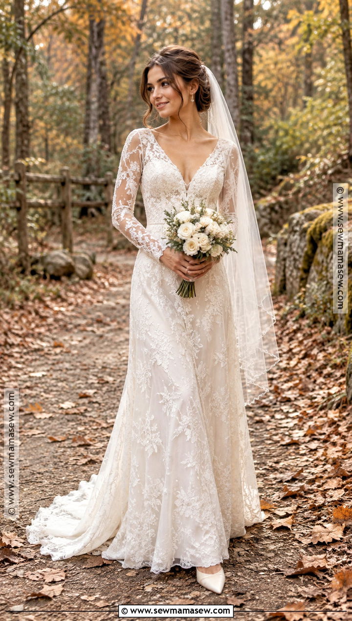 Petite Boho Wedding Dress - 20 boho fall wedding dress ideas
