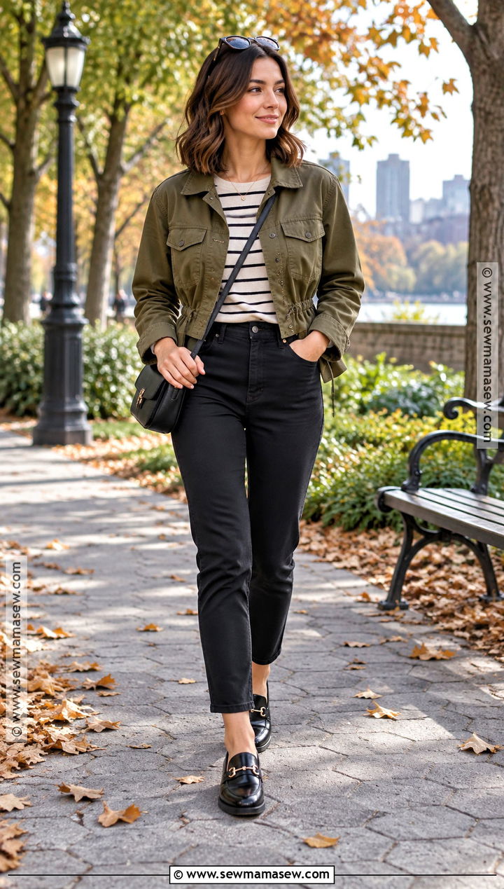 Petite Fall Utility Jacket and Slim Pants Outfit - 15 fall fashion 2026 women petite ideas