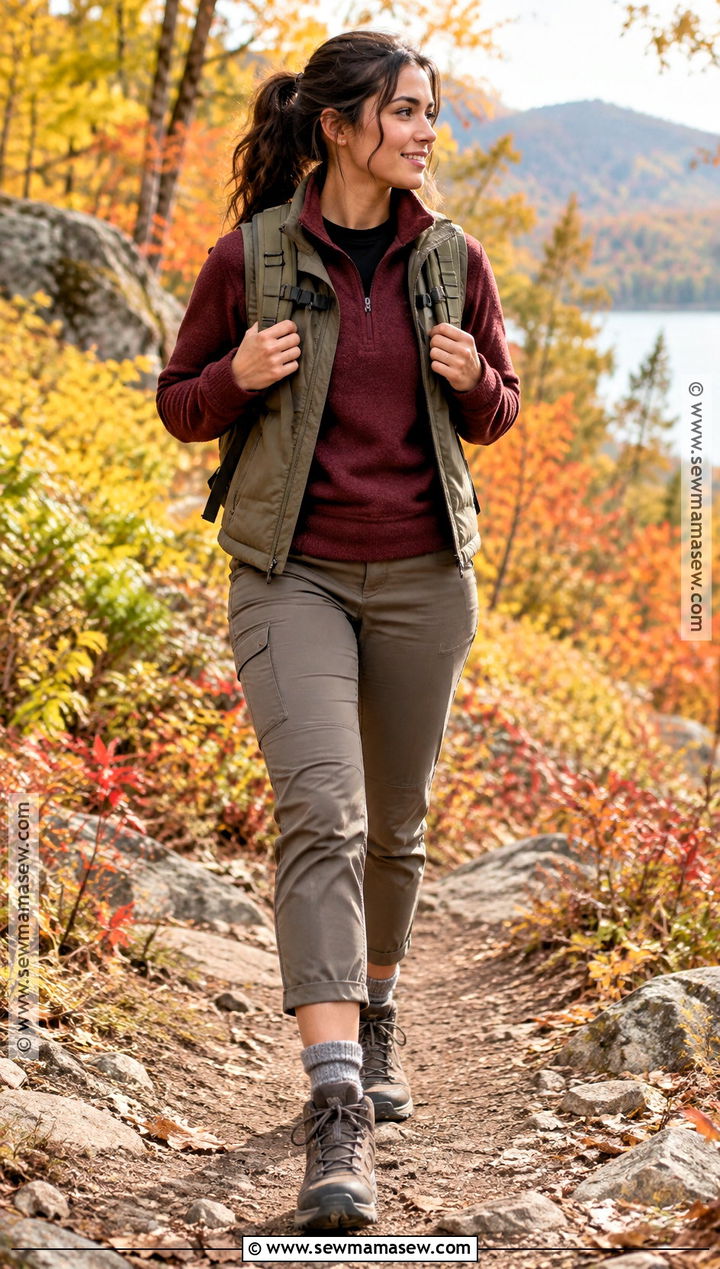 Petite Layered Fall Hiking Outfit - 25 fall hiking outfits