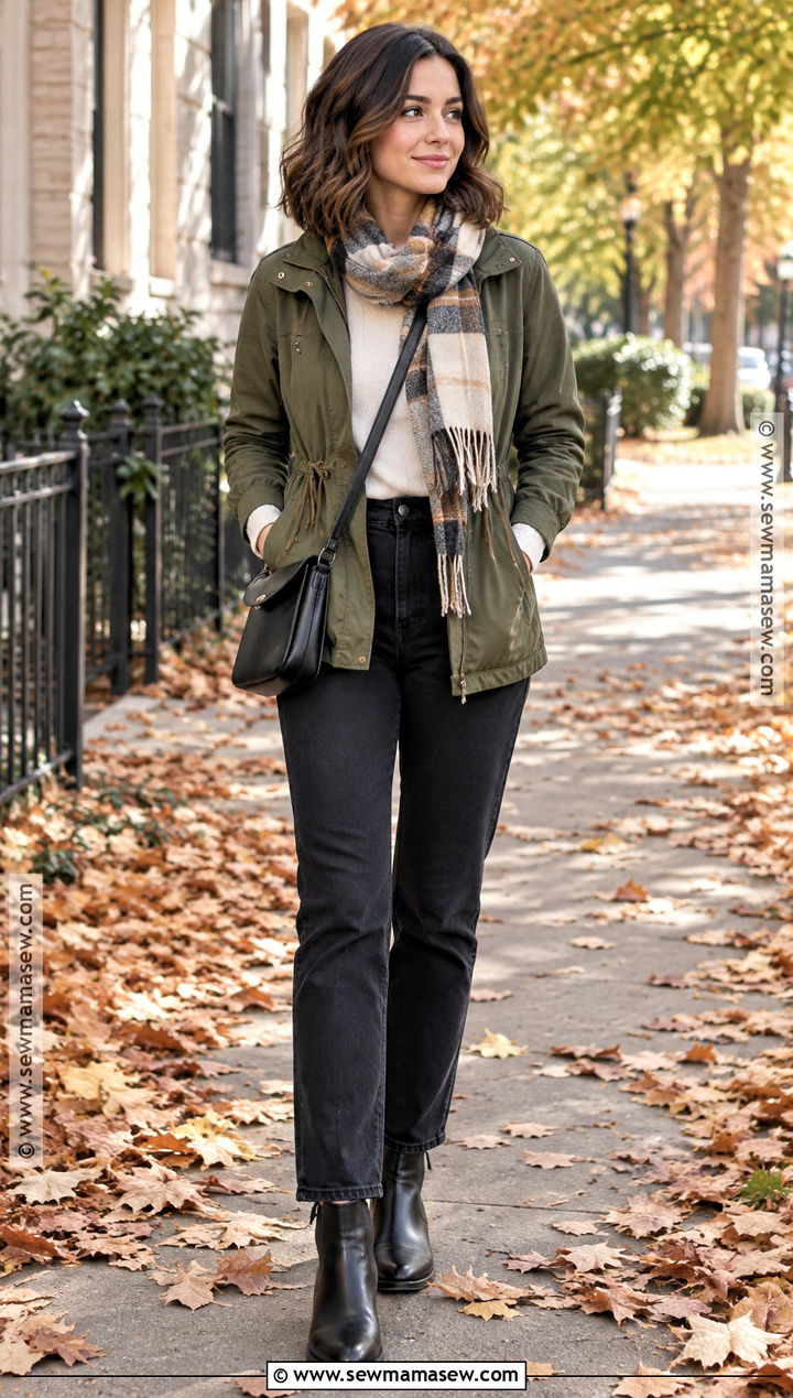 Petite Utility Jacket and Black Jeans Outfit - 15 Fall Outfits Petite for Women 2026