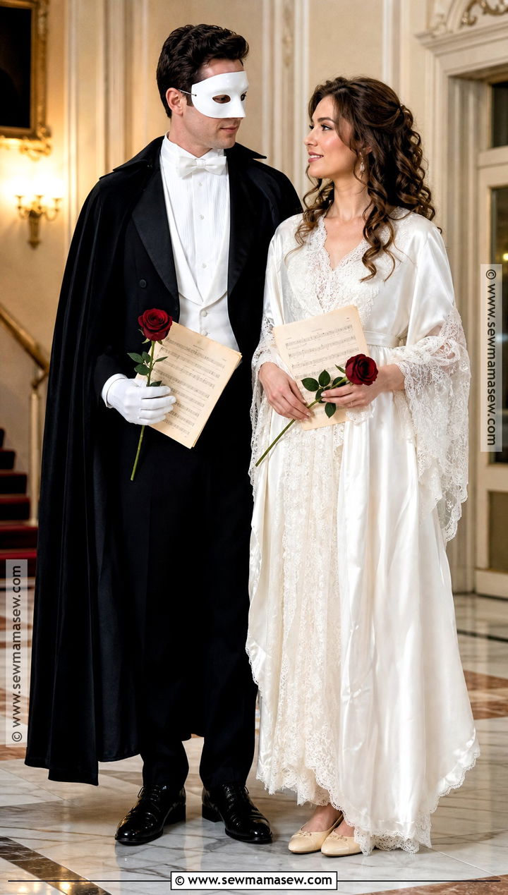 Phantom And Christine Couple Costume - 30 Phantom Of The Opera Halloween Costumes