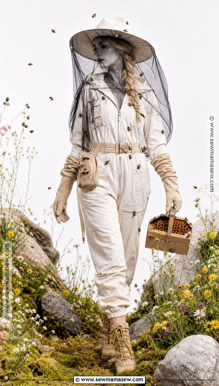 Phantom Beekeeper Costume With Mesh Veil - 35 scary halloween costume ideas for women