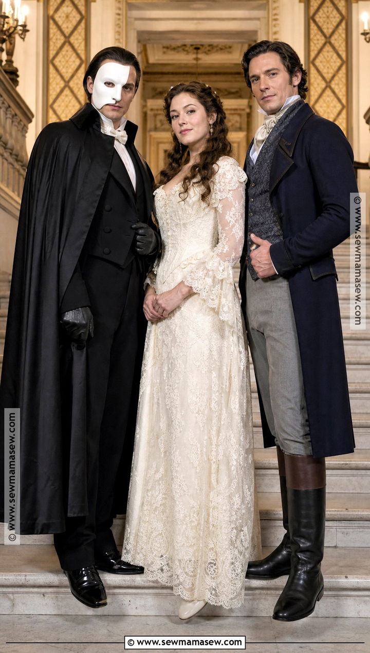 Phantom Christine And Raoul Group Costume - 30 Phantom Of The Opera Halloween Costumes